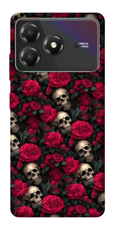 Чохол на ZTE Blade A36 Черепа та рози фото 1 з 1