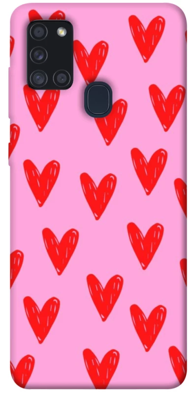 Чохол на Samsung Galaxy A21s Red hearts 2 фото 1 з 1