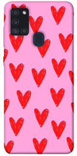 Чехол на Samsung Galaxy A21s Red hearts 2 фото 1 из 1