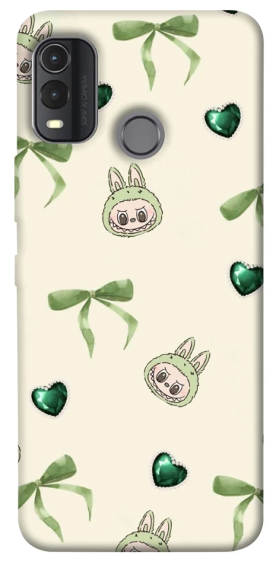 Чохол на Nokia G11 Plus Labubu Green Heart фото 1 з 1