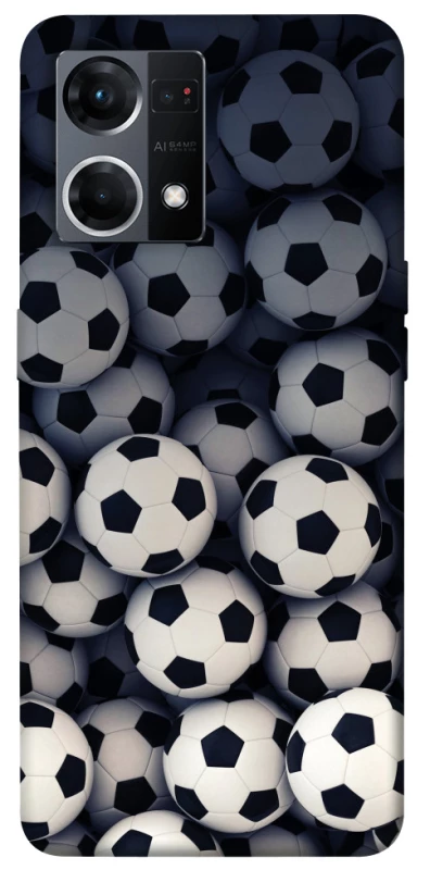 Чохол на Oppo Reno 7 4G Футбольні м'ячи фото 1 з 1