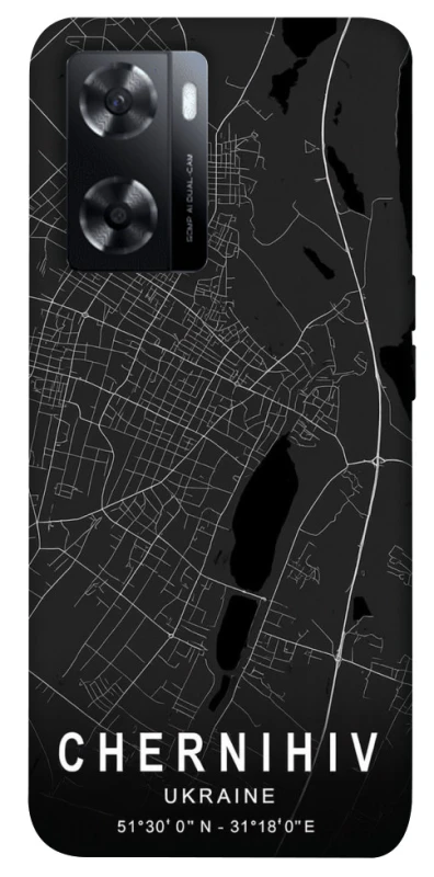 Чохол на Oppo A57s Chernihiv map фото 1 з 1