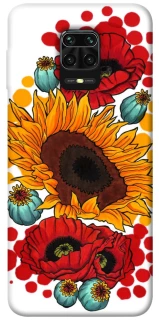 Чохол на Xiaomi Redmi Note 9s / Note 9 Pro / Note 9 Pro Max Соняшники та маки фото 1 з 1