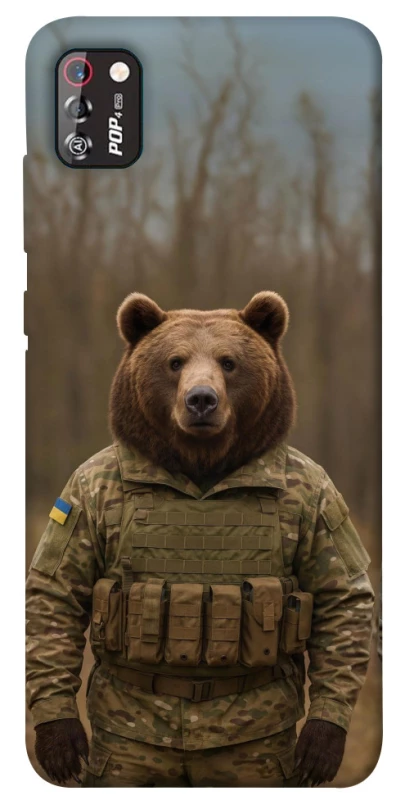 Чехол на TECNO POP 4 Pro Медведь защитник фото 1 из 1