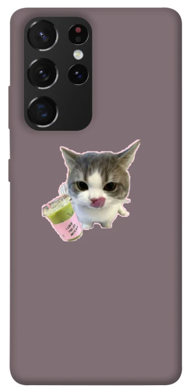 Чохол на Samsung Galaxy S21 Ultra cat matcha фото 1 з 1
