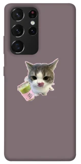 Чохол на Samsung Galaxy S21 Ultra cat matcha фото 1 з 1