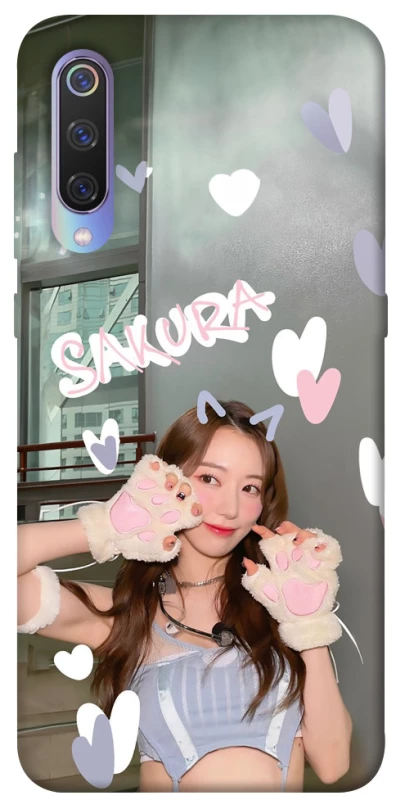 Чехол на Xiaomi Mi 9 Sakura - LE SSERAFIM фото 1 из 1