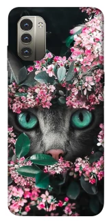 Чохол на Nokia G11 Кіт в квітах фото 1 з 1