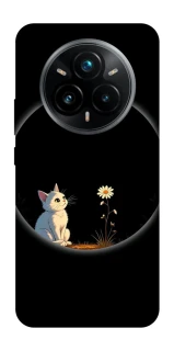 Чехол на Realme 14 Pro+ Cat and flower фото 1 из 1