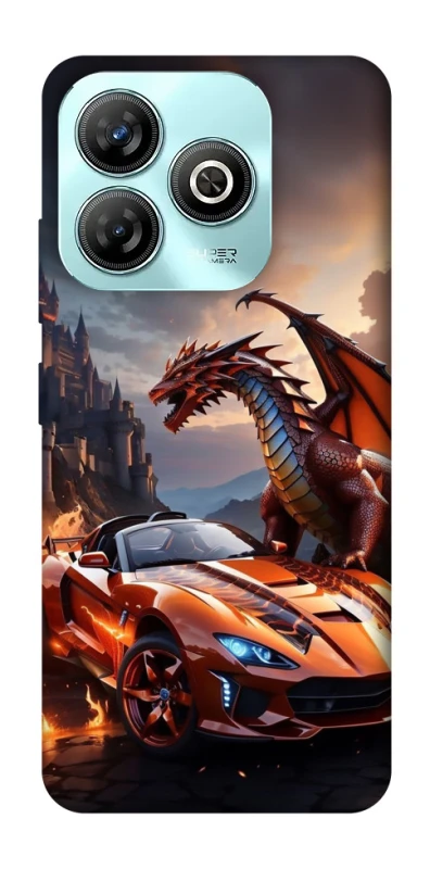 Чохол на ZTE Blade A75 4G Сar and dragon фото 1 з 1