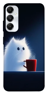 Чехол на Samsung Galaxy A05s Чехол кот с кофе фото 1 из 1