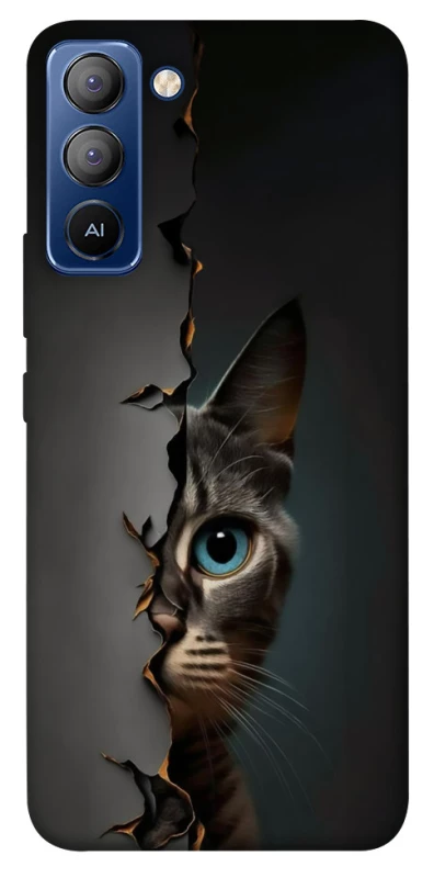 Чехол на TECNO Pop 5 LTE Кот-подглядыватель v2 фото 1 из 1