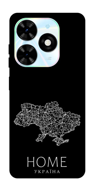 Чохол на TECNO Spark Go 2024 Ukraine black map фото 1 з 1