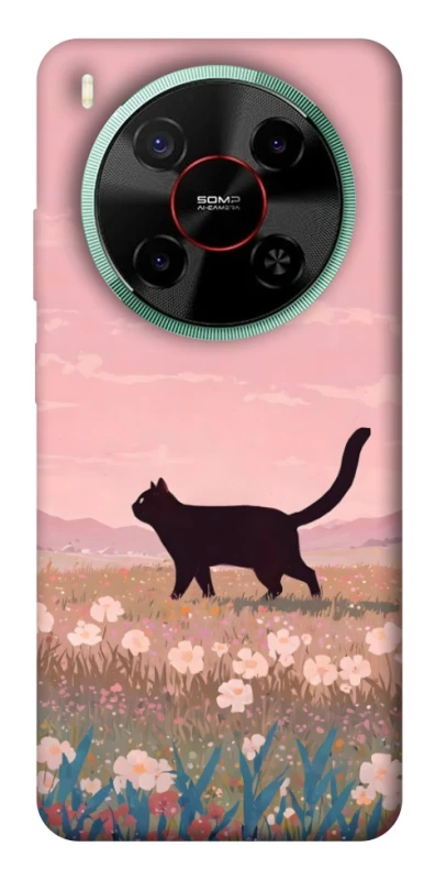 Чохол на ZTE Nubia V70 Max cat on a field фото 1 з 1