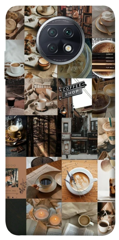 Чохол на Xiaomi Redmi Note 9 5G / Note 9T Coffee collage ver.3 фото 1 з 1