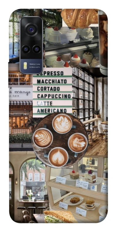 Чохол на Vivo Y53s Coffee collage ver.5 фото 1 з 1