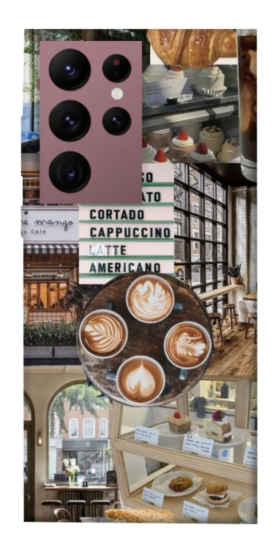 Чохол на Samsung Galaxy S22 Ultra Coffee collage ver.5 фото 1 з 1