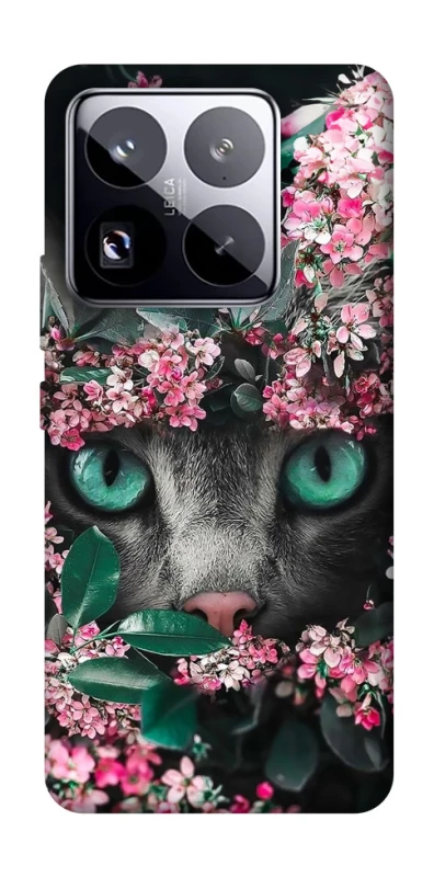 Чохол на Xiaomi 15 Pro Кіт в квітах фото 1 з 1
