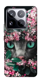 Чохол на Xiaomi 15 Pro Кіт в квітах фото 1 з 1