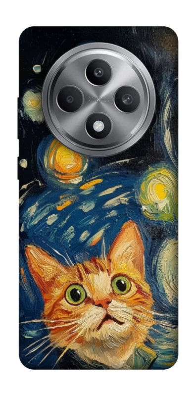 Чехол на Oppo Reno 12 F 4G paint cat фото 1 из 1