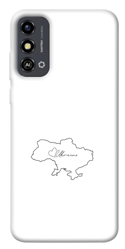 Чохол на ZTE Blade A53 Ukraine map фото 1 з 1