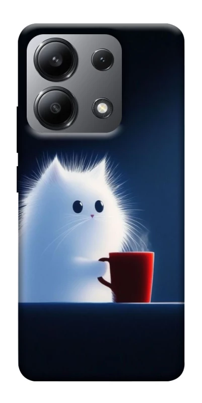 Чохол на Xiaomi Redmi Note 13 4G Чохол кіт з кавою фото 1 з 1