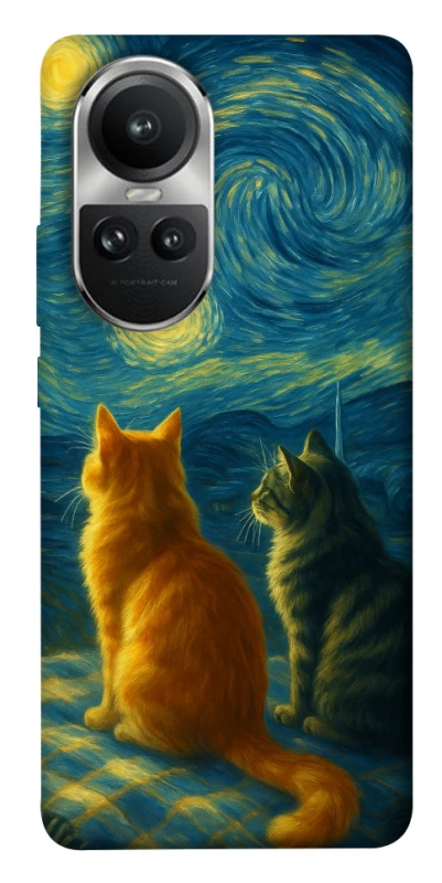 Чохол на Oppo Reno 10 Cats under the stars фото 1 з 1