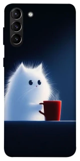 Чехол на Samsung Galaxy S21+ Чехол кот с кофе фото 1 из 1