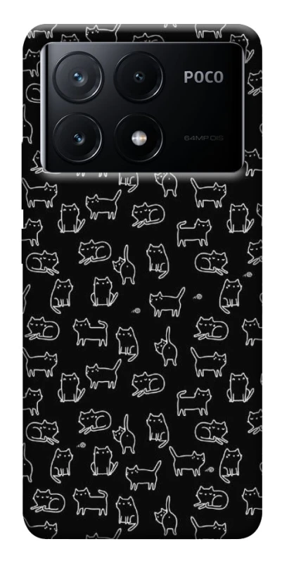 Чохол на Xiaomi Poco X6 Black Cats фото 1 з 1