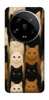 Чехол на Xiaomi 14 Ultra Colorful Cat Collage фото 1 Чехол на Xiaomi 14 Ultra Colorful Cat Collage фото 1 из 1