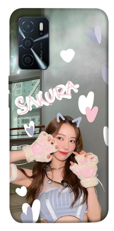 Чехол на Oppo A16s / A16 Sakura - LE SSERAFIM фото 1 из 1