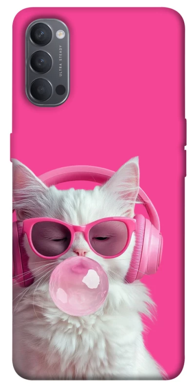 Чохол на Oppo Reno 4 Pink kitty фото 1 з 1