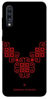 Чохол на Samsung Galaxy A70 (A705F) Чорно-червона вишиванка фото 1 з 1