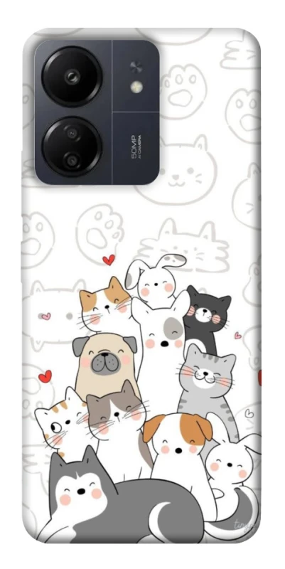Чохол на Xiaomi Poco C65 Funny Pets фото 1 з 1