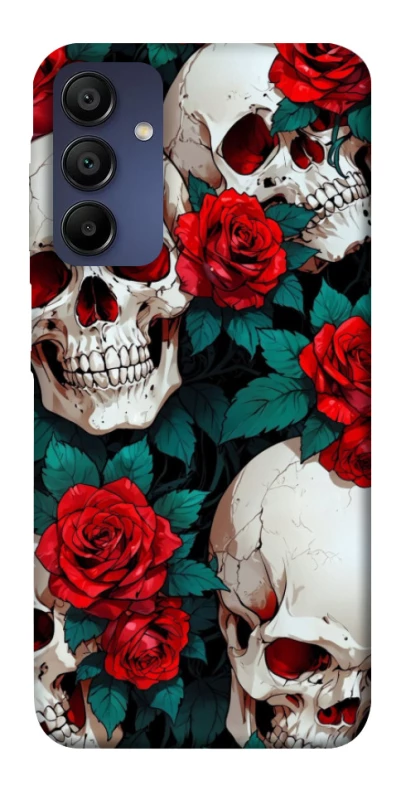 Чохол на Samsung Galaxy A15 4G/5G skull and rose фото 1 з 1