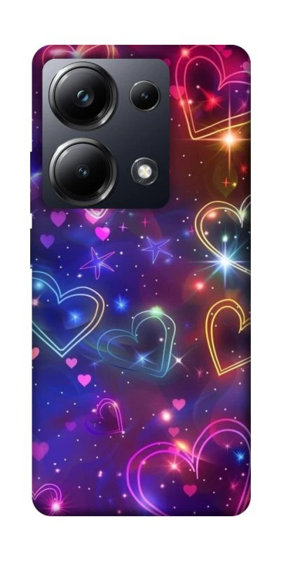 Чохол на Xiaomi Poco M6 Pro 4G Drawn hearts фото 1 з 1