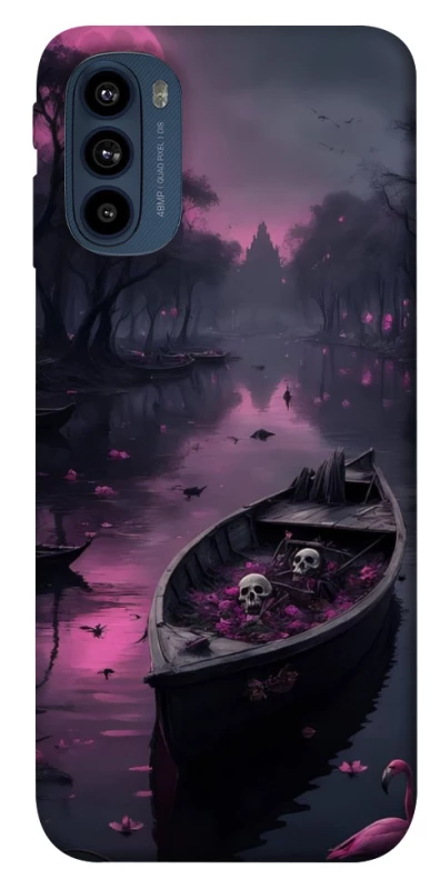 Чехол на Motorola Moto G41 Boat and flamingo фото 1 из 1