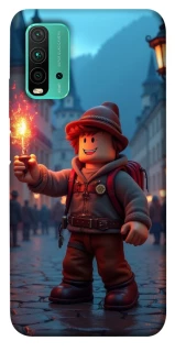 Чохол на Xiaomi Redmi Note 9 4G / Redmi 9 Power Roblox Fire Logo Blue Flames фото 1 з 1