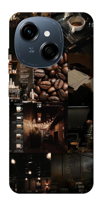 Чехол на TECNO Spark Go 1 Coffee collage ver.1 фото 1 из 1
