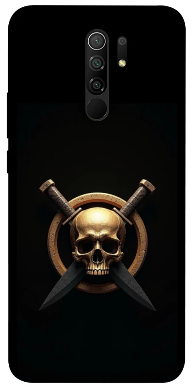 Чохол на Xiaomi Redmi 9 Golden Skull фото 1 з 1