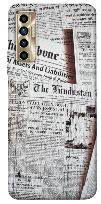 Чехол на TECNO Camon 17P Газеты фото 1 из 1