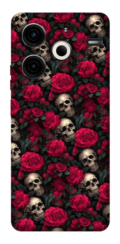 Чохол на TECNO Pova 6 Neo (LI6) Черепа та рози фото 1 з 1