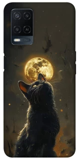 Чохол на Oppo A54 4G Кіт під місяцем v2 фото 1 з 1