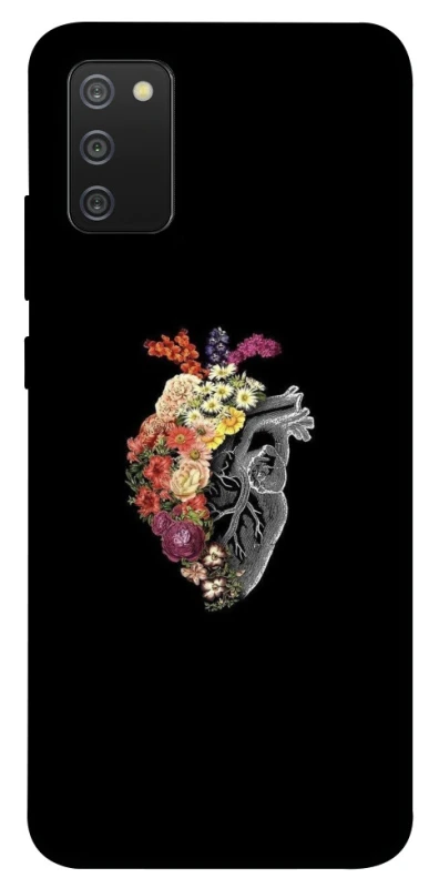 Чохол на Samsung Galaxy A02s Heart with flowers фото 1 з 1