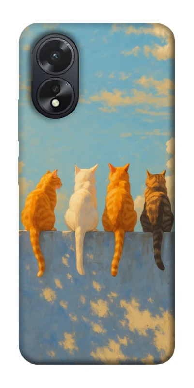 Чохол на Oppo A18 cats on wall фото 1 з 1
