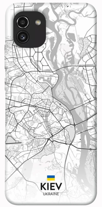 Чохол на Samsung Galaxy A03 Kiev white map фото 1 з 1