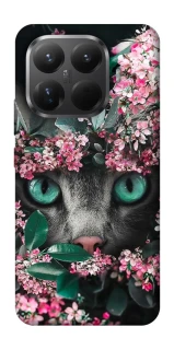Чохол на Xiaomi 15T Pro Кіт в квітах фото 1 з 1