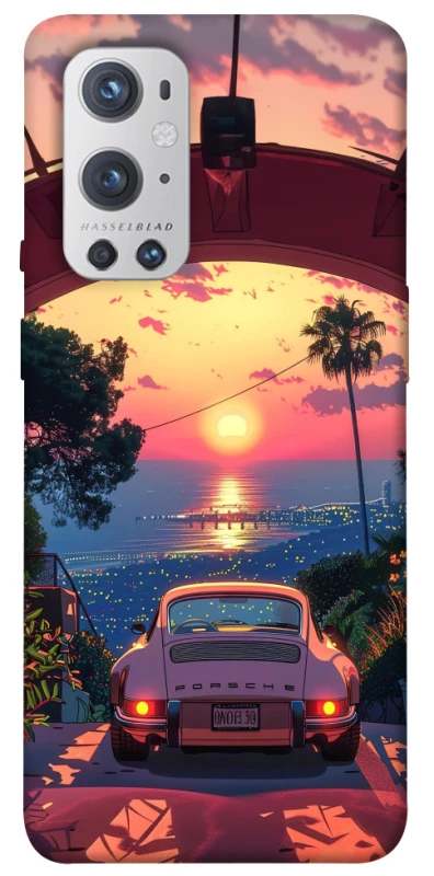 Чехол на OnePlus 9 Pro Porsche at sunset фото 1 из 1