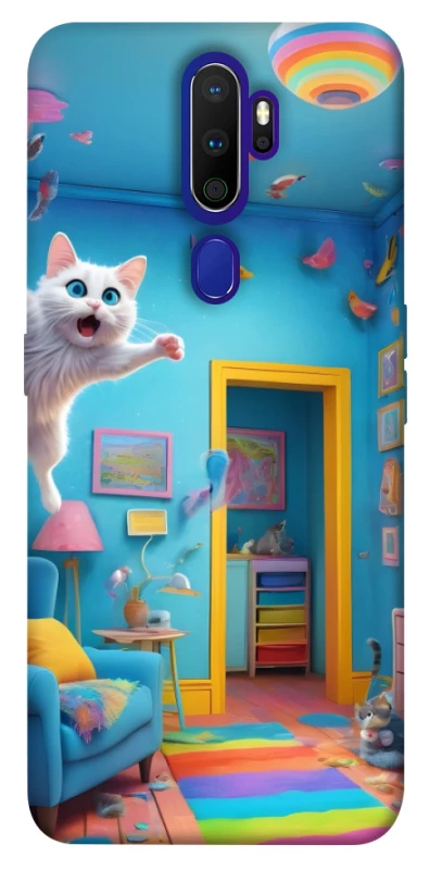 Чохол на Oppo A5 (2020) / Oppo A9 (2020) crazy cat фото 1 з 1