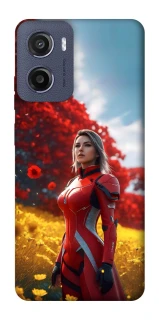 Чехол на Motorola Moto E15 Cyber space girl ver.5 фото 1 из 1
